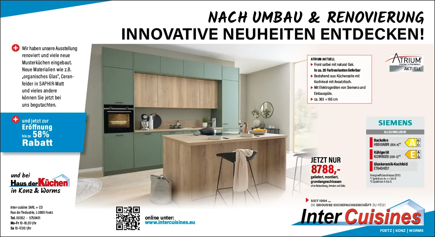 Intercuisines Werbung Küche Salbei Sept.